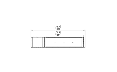 Ecosmart Fire Flex 68PN.BXL Peninsula Fireplace Insert - Black Finish / Stainless Steel Burner - ESF.FX.68PN.BXL